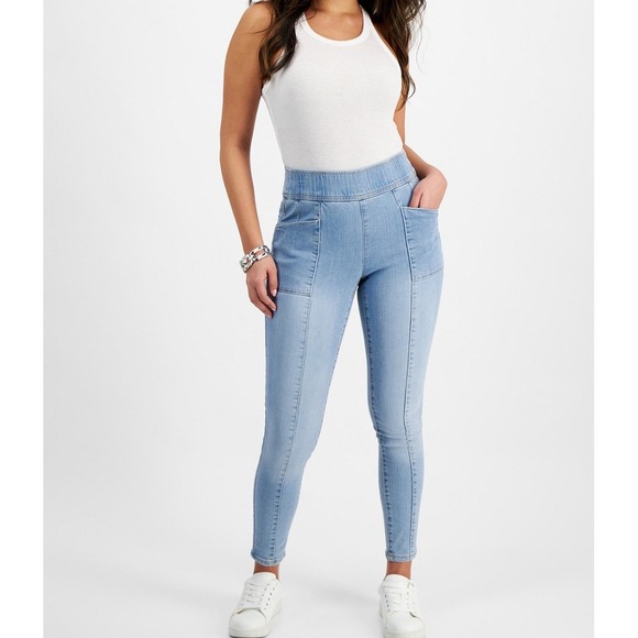 INC Pull-On Jeggings High Rise Skinny Jeans Core Denim Petite Size 2P NWT - Picture 1 of 7